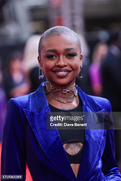 Aahkilah Cornelius attends the Headline Gala screening of "The Book Of Clarence" during the 67th BFI London Film Festival at The Royal Festival Hall...