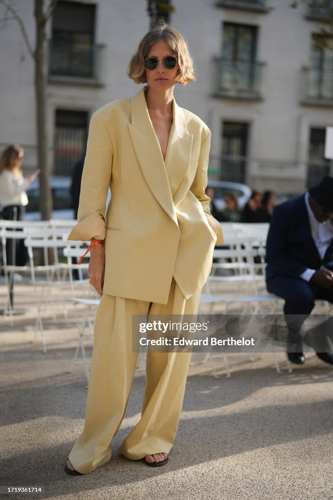 Street Style - Paris Fashion Week - Womenswear Spring/Summer 2024 - Day Eight