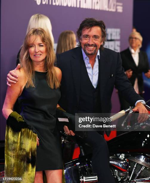 Mindy Hammond and Richard Hammond attend "The Bikeriders" Headline Gala during the 67th BFI London Film Festival at The Royal Festival Hall on...