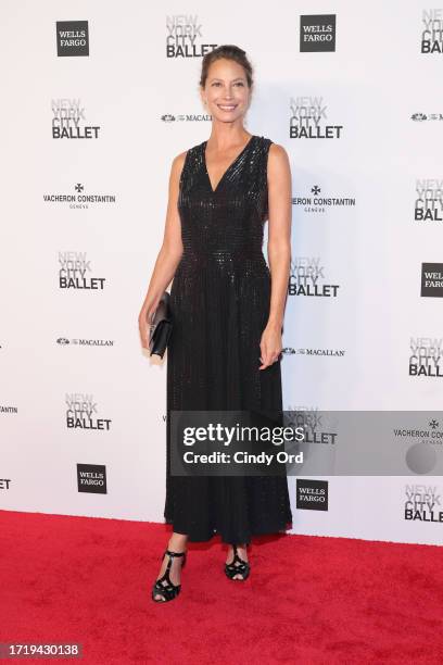 Christy Turlington attends the New York City Ballet 2023 Fall Fashion Gala at David H. Koch Theater, Lincoln Center on October 05, 2023 in New York...