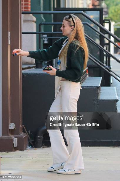 Sophie Turner is seen on October 11, 2023 in New York City.
