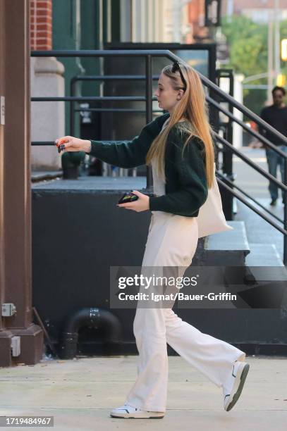 Sophie Turner is seen on October 11, 2023 in New York City.