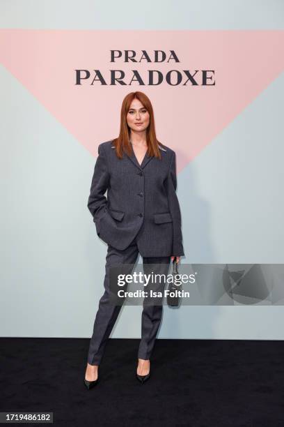Influencer Lena Lademann attends the Prada Paradoxe Anniversary & Launch Event In Duesseldorf on October 11, 2023 in Duesseldorf, Germany.
