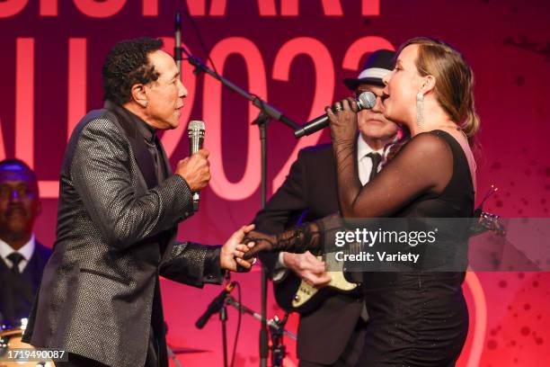 Smokey Robinson performs onstage at the The UCLA Department of Neurosurgery Visionary Ball Honoring Byron Allen, Johnese Spisso, MPA and Erika Kort...