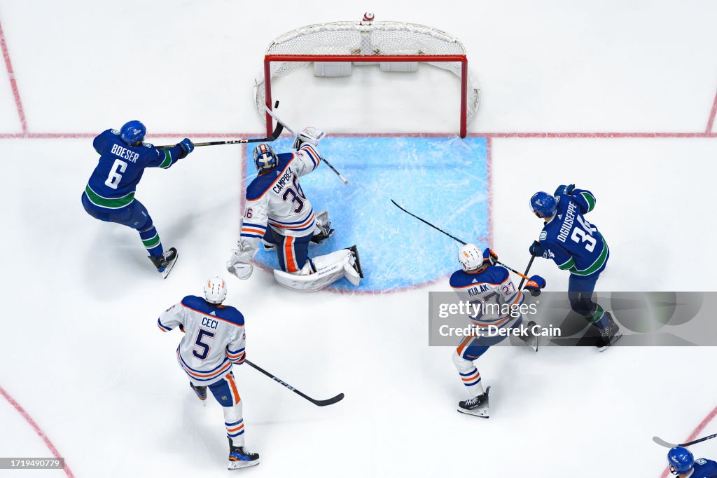 Edmonton Oilers v Vancouver Canucks
