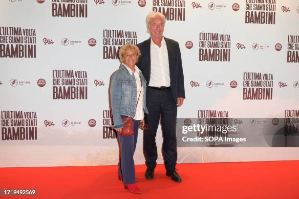 Cinzia Th Torrini and Ralph Palka attend the red carpet of the movie, La prima volta che siamo stati bambini premiere at The Space Cinema Moderno.