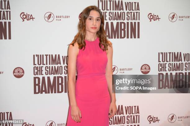 Marianna Fontana attends the red carpet of the movie, La prima volta che siamo stati bambini premiere at The Space Cinema Moderno.