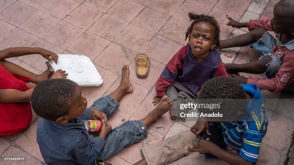 Refugee camps at Port-au-Prince of Haiti