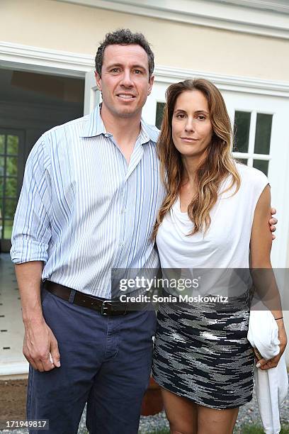 Chris Cuomo and Christina Greeven Cuomo attend the after party for a special Hamptons screening of "The Way,Way Back" at Goose Creek on June 29, 2013...