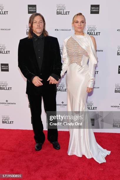 Norman Reedus and Diane Kruger attend the New York City Ballet 2023 Fall Fashion Gala at David H. Koch Theater, Lincoln Center on October 05, 2023 in...