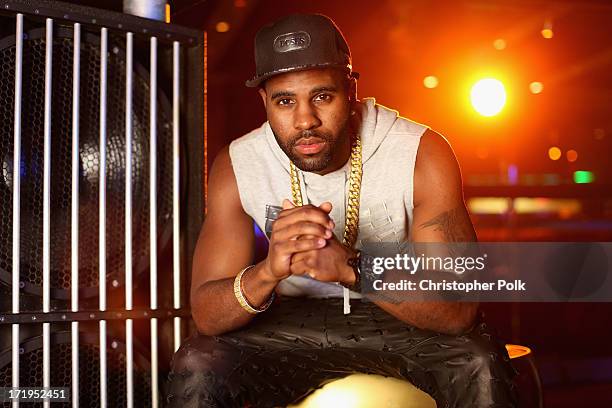 Jason Derulo poses in the Wonderwall Portrait Studio at the iHeartRadio Ultimate Pool Party Presented by VISIT FLORIDA at Fontainebleau's BleauLive...