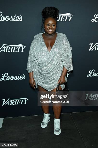Jocelyn Bioh attends Variety's New York Party at Loosie's Nightclub on October 05, 2023 in New York City.
