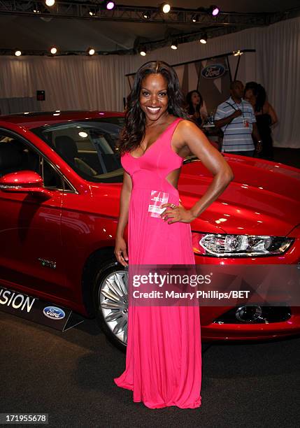 Actress Nadine Ellis attends Hot Spot Room Day 2 during the 2013 BET Awards at L.A. LIVE on June 29, 2013 in Los Angeles, California.