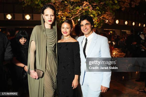 Jordan Roth, Dianna Agron and Zac Posen attend the New York City Ballet's 2023 Fall Gala at the David H. Koch Theatre at Lincoln Center on October...