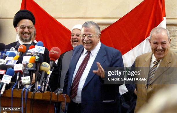 Abdel Aziz al-Hakim leader of Supreme Council of the Islamic Revolution in Iraq, Iraqi President Jalal Talabani and former Prime Minister Ayad Allawi...