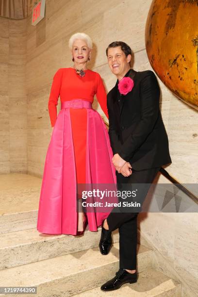 Carolina Herrera and Wes Gordon attend the New York City Ballet's 2023 Fall Gala at the David H. Koch Theatre at Lincoln Center on October 05, 2023...