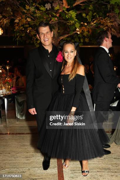 Wes Gordon and Sarah Jessica Parker attend the New York City Ballet's 2023 Fall Gala at the David H. Koch Theatre at Lincoln Center on October 05,...