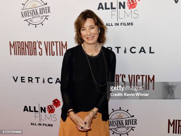 Anne Archer attends the Los Angeles Special Screening of "Miranda's Victim" at Regency Bruin Theatre on October 05, 2023 in Los Angeles, California.