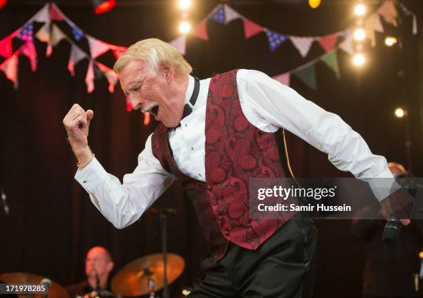 Sir Bruce Forsyth performs on the Avalon Stage at the Glastonbury Festival of Contemporary Performing Arts at Worthy Farm, Pilton on June 30, 2013 in...