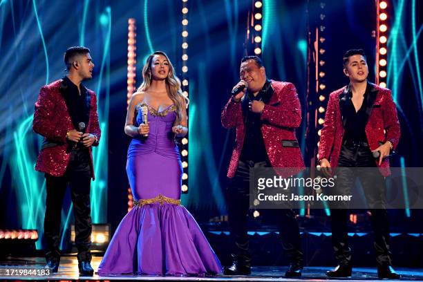Chiquis performs onstage during the 2023 Billboard Latin Music Awards at Watsco Center on October 05, 2023 in Coral Gables, Florida.