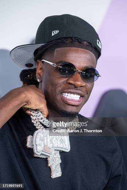 Sleazyworld Go arrives to the BET Hip Hop Awards at Cobb Energy Performing Arts Center on October 03, 2023 in Atlanta, Georgia.