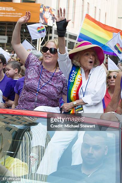 Roberta Kaplan and parade grand marshal Edie Windsor attend The March during NYC Pride 2013 on June 30, 2013 in New York City.