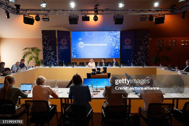 October 2023, Morocco, Marrakesch: Svenja Schulze , Federal Minister for Economic Cooperation and Development, Regine Zylka, Press Officer of the...