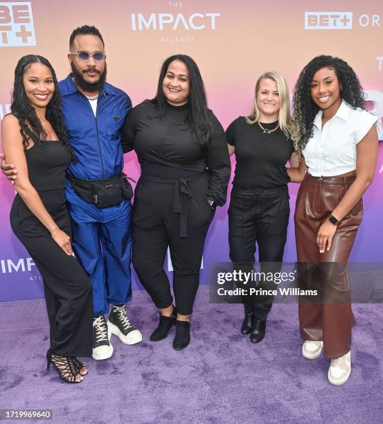 Taja Slydell, Aaron Bastian, Dianna Bonvino, Erin Dwyer and Autumn Griffin attend "The Impact Atlanta" Season Two Premiere at Silverspot Cinema at...