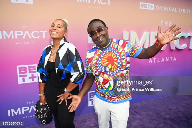 Atiya Parson and Douglas Parson attend "The Impact Atlanta" Season Two Premiere at Silverspot Cinema at The Battery Atlanta on October 5, 2023 in...