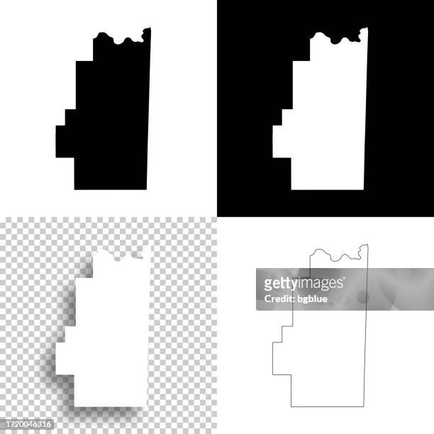 le flore county, oklahoma. maps for design. blank, white and black backgrounds - flore 幅插畫檔、美工圖案、卡通及圖標