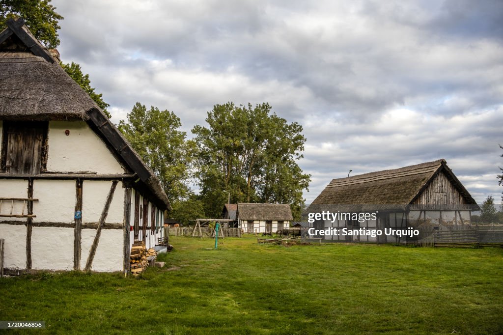 Traditional rustic houses in village of Kluki