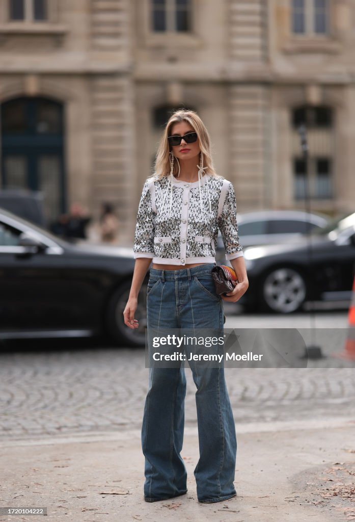 Street Style - Paris Fashion Week - Womenswear Spring/Summer 2024 - Day Nine