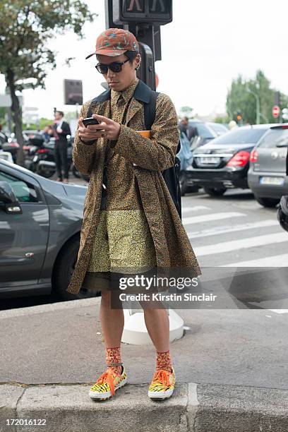 Fashion Writer Michael Mok on day 4 of Paris Collections: Men on June 29, 2013 in Paris, France.