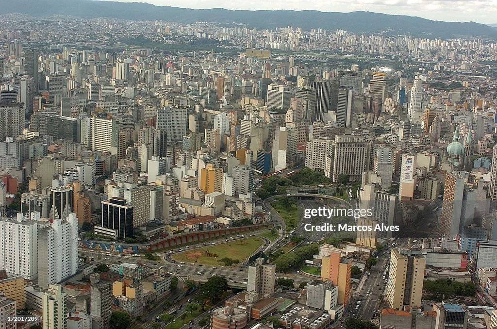 Vista aérea do centro . bela vista