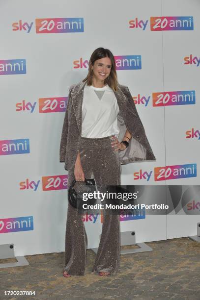 Italian journalist Federica Lodi attends a panel during the 20 Years in Italy Celebration of Sky at the National Roman Museum, Baths of Diocletian....