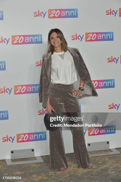 Italian journalist Federica Lodi attends a panel during the 20 Years in Italy Celebration of Sky at the National Roman Museum, Baths of Diocletian....