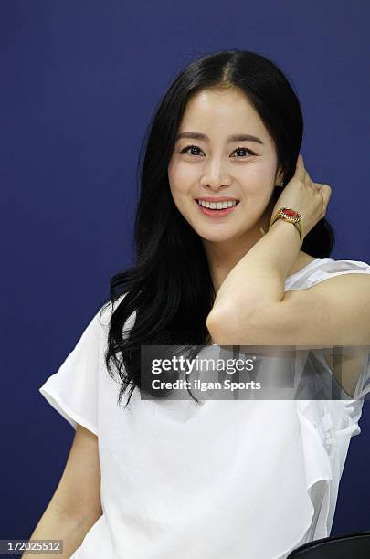 Kim Tae-Hee poses for photographs on June 26, 2013 in Seoul, South Korea.