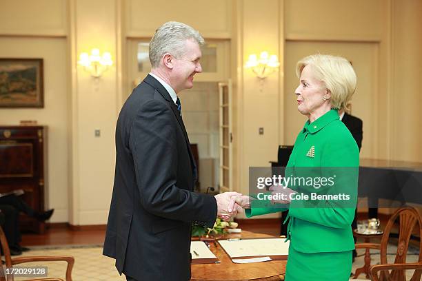 Tony Burke MP is sworn-in by Governor General, Quentin Bryce as Minister for Immigration, Multicultural Affairs and Citizenship and the Minister for...