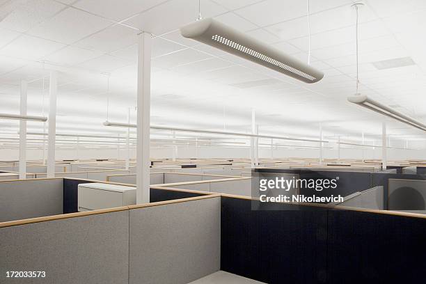 modern office - cubicle stockfoto's en -beelden