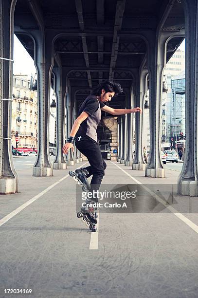 rollerblading - roller skating stock pictures, royalty-free photos & images