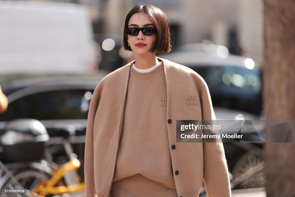 Street Style - Paris Fashion Week - Womenswear Spring/Summer 2024 - Day Nine
