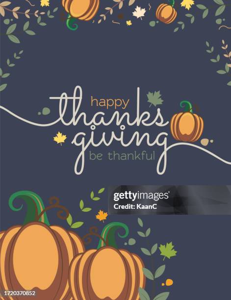 ilustraciones, imágenes clip art, dibujos animados e iconos de stock de feliz día de acción de gracias con hojas de otoño y calabazas para decorar y cubrir el fondo. ilustración de vectorstock - thanksgiving