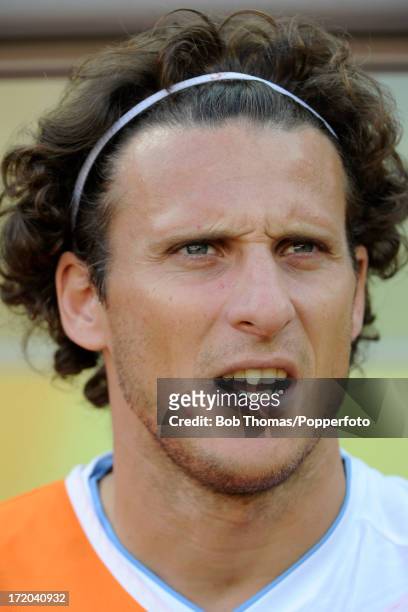 Portrait of Diego Forlan of Uruguay before the start of the FIFA Confederations Cup Brazil 2013 Group B match between Uruguay and Tahiti at Arena...