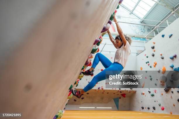 i can do this - climbing wall stock pictures, royalty-free photos & images