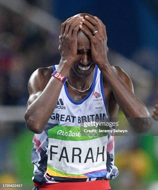 Rio Olympics 2016.Mo Farah Wins The Men 10,00 Meters. 13-August-2016