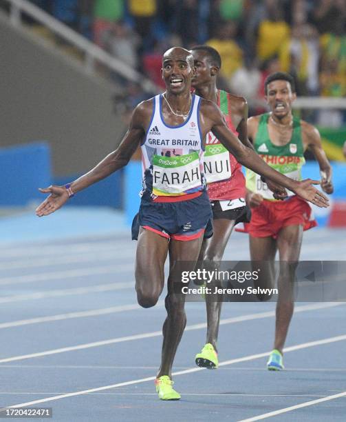 Mo Farah Wins The Men 10,00 Meters During The Rio Olympics 2016 In Brazil. 13-August-2016