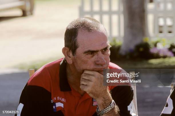Actor Tommy Lee Jones at the Polo Club on April 4,2000 in Santa Barbara, California.