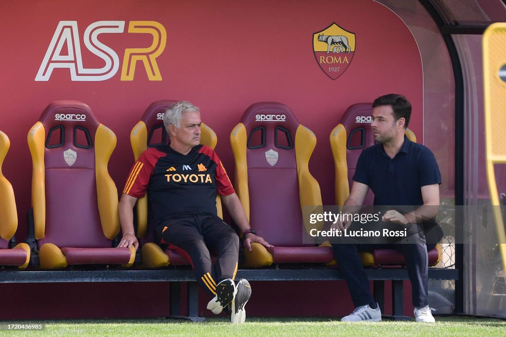 As Roma Coach AS Roma coach Josè Mourinho and General Manager Tiago Pinto during ...
