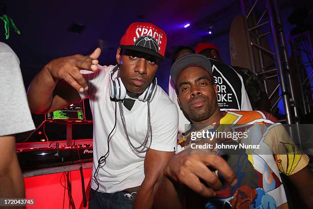 Whoo Kid and Chuck Barrett attend BET Post Party at SupperClub Los Angeles on June 30, 2013 in Los Angeles, California.