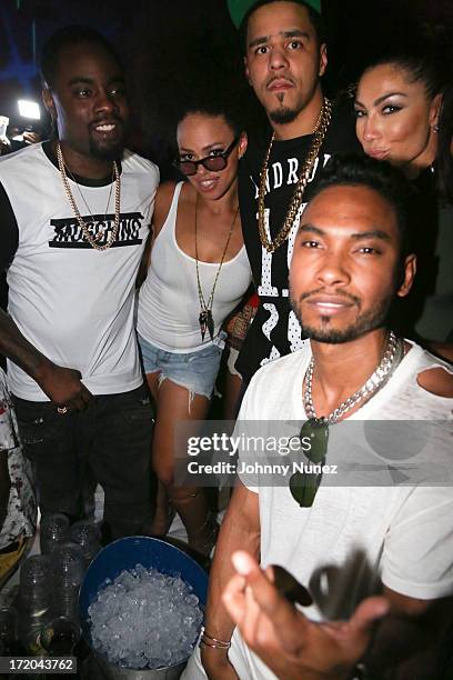 Wale, Elle Varner, J. Cole, Bridget Kelly and Miguel attends BET Post Party at SupperClub Los Angeles on June 30, 2013 in Los Angeles, California.